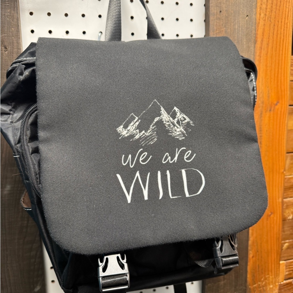 We Are Wild Black Backpack
